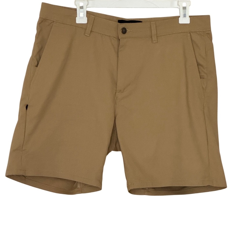 DU/ER Performance Chino Shorts Khaki Tan Stretch Mens 36
